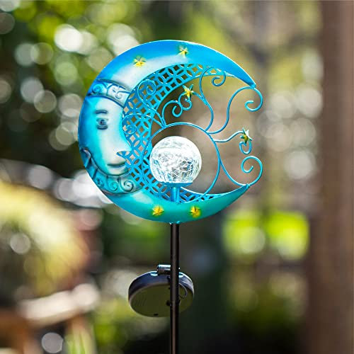 Gadgy Solar Gartenstecker Mond – Wasserdichte LED Solarleuchte für Außen – Dekorative Mondlampe für Garten, Terrasse & Balkon – Nachhaltige Außenbeleuchtung