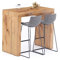 MOBILI FIVER, Mesa Alta Evolution 120x60, Madera Rustica, Mesa Auxiliar de Cocina para 4 Personas, Made In Italy