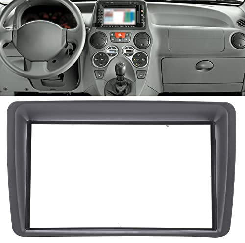 Fascia per Autoradio Qiilu Fascia Autoradio 2Din Cornice del Pannello del Cruscotto del CD di Controllo Centrale Sostituzione per FIAT Panda 2003‑2012