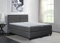 Tesla Dreams Boxspringbett Vega 180X200, 7 Zonen Taschenfederkern-Matratze H2/H3 - Unterbau Taschenfederkern, Topper Komfortschaum, Anthrazit