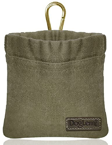 Sheryl&Rain Small Dog Treat Pouch Bag, Hand-Free Dog Treat Bag with Closure, Little Dog Training Treats Bag with Carabiner Waterproof Dog Snack Pouch Puppy Dog Walking Bag for Dog Training, Daily Use