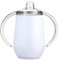 Varsany Baby Sippy Cup for Toddlers - BPA-Free Stainless Steel Double Walled - Free Flow Sippy Cup - Easy Transition - White