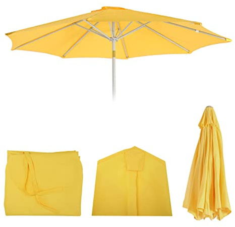 Mendler Ersatz-Bezug für Sonnenschirm N18 Ø 2,7m - gelb | Sonnenschirmbezug, Ersatzbezug, Stoff/Textil, 5kg