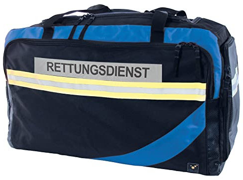 tee-uu RAGBAG Bekleidungstasche schwarz-blau (verschiedene Varianten) (RETTUNGSDIENST)