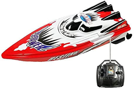 KXKLGWHN Rc Speedboat RC Boats For Pools And Lakes Remote Control Ship For Kids Adults 2.4Ghz Radio Controlled Boat Self Righting Rechargeable Race Boat Toys Gifts