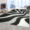 Teppich-Traum Designer Wohnzimmer Teppich mit Wellenmuster | pflegeleicht | schwarz grau & weiß, 160 x 230 cm