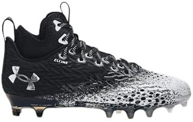 Under Armour Women's Spotlight Clone MC Football Cleats, Black/Metalic Silver, 41 EU