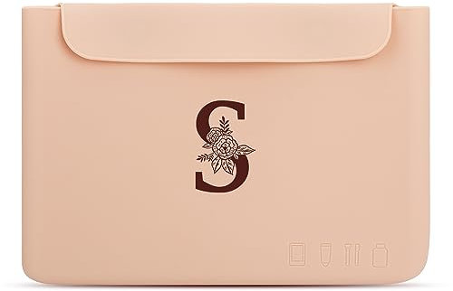 Silicone Trousse Maquillage,Lettre Trousse de Toilette Femme Voyage,avancé Trousse de Toilette,Cadeaux d'anniversaire personnalisés pour Femmes,Portable Trousse Voyage (S)