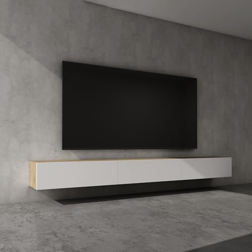 doporro TV Lowboard TV-Schrank Fernsehschrank Holz Hängend oder Stehend Fernsehtisch, TV-Regal für Fernseher Fernsehschrank02