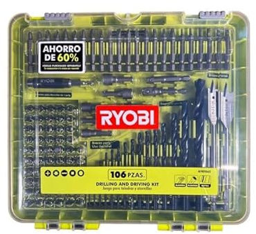 RYOBI Drilling and Driving Kit (106-Piece) Set with Case