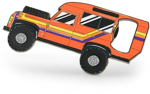 Fluffy Dreams Flaschenöffner Kühlschrankmagnet Camper Vanlife Retro Geländewagen Form Offroad 4x4 Abenteuer Bierflaschenöffner Camper-Dekoration Outdoor Reise Travel Geschenk, Größe ca. 11,5x6cm