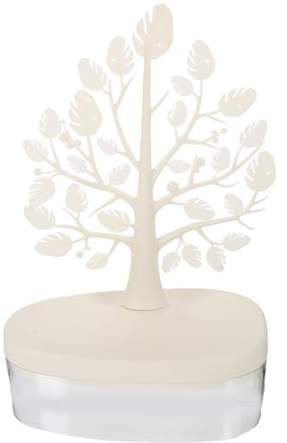 Kichvoe Schmuckbaumständer Organizer Schmuckbaum Ohrring-Organizer Und Halskettenhalter Armbandhalter Schmuckhalter Und Schmuck-Display-Box Weiß