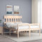 vidaXL Seniorenbett, Holzbett Bett mit Kopfteil Stauraum, Doppelbett für Senioren, Komfortbett Bettgestell mit Lattenrost, Schlafhöhe vom Boden 45cm, Massivholz