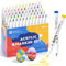 Arrtx Marqueurs acryliques 60A, pointe pinceau, pour peinture sur roche, verre, pierre, bois, céramique, avec paquet cadeau