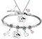 LOCCY Mädchen und Pferd Halskette Silber Herz Anhänger Halskette Geschenke Pferd Halskette Pferd Armband Set, Pferd Geschenke für Mädchen Frauen Freundin Tochter Pferdeliebhaber (A)