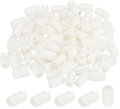 sourcing map Kitchen Sink Rack Feet, 100pcs 5mm ID x 8mm OD Plastic Sink Replacement Feet for Protective Sink Grid White
