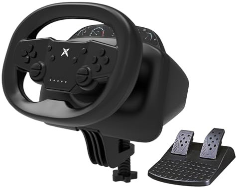 DOYO PC Lenkrad mit Pedalen – Ergonomisches Gaming Lenkrad für PC, PS4, PS5, Nintendo Switch, iOS & Android – Multi-Plattform-Kompatibilität, 270-Grad-Rotation, einstellbare Kompatibilität