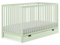 Ehrenkind® Babybett PUR inkl. Schublade 120x60 Buchenholz | Mint | Kinderbett 9-Fach höhenverstellbar mit entnehmbaren Stangen | Baby Bett