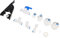 ARTIBETTER 1 Set Ice Maker Hose Connector Kit White Water Line for Fridge Ice Maker Fitting Kit