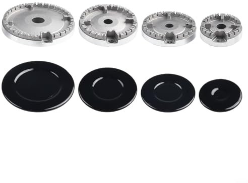 CookiBlend Replacement Burner Crown Cap Kit For Gas Stoves, Gas Stove Burner Cap Kitchen Cookware Hat Set, Cooktop Parts & Accessories(Concave)