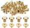 sourcing map Lot de 50 vis Chicago M5 x 7 mm en métal à tête cruciforme pour travaux manuels, ceinture, sac, loisirs créatifs, reliure de livres, ton doré