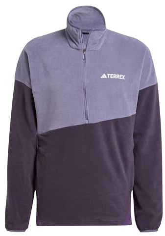 adidas Uomo Terrex Multi Climawarm Fleece Anorak, Preloved Violet/Aurora Black/Aurora Plum, XL