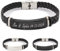 ibera gifts - Personalisiertes Armband mit Gravur, Edelstahl Armband für Damen und Herren, Länge 21,5 cm, Armband personalisiert, Geschenkidee mit Geschenkbeutel (Schwarz - Schwarz)