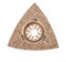 Oszillierende Werkzeugklingen, Hartmetall-Raspel zum groben Schleifen von Spachtelmaterial, Fliesen, Holz, StarLock-Halterung, dreieckige Form, perforiert