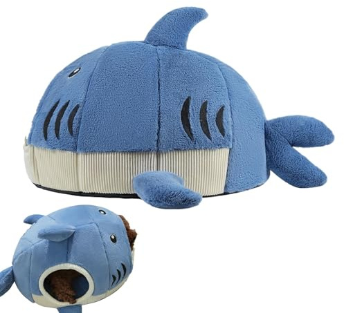 Katzennest Bett, Haifischförmiges Katzenbett, Warmes Katzennest, Hai Kätzchenbett, Weiche Katzenhütte, Bequemes Katzenbett, Verdicktes Katzennest, Hai Hundebett, Katze Hundenest Bett, Warmes Haifisch