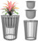 KADAX Blumentopfständer Aytre, Blumenständer aus Kunststoff, Pflanzenständer, Pflanzentisch, Blumentisch, Blumenhocker, Pflanzenhocker (Grau, 53.5cm)