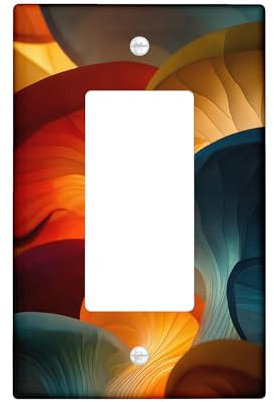 Leuchtende abstrakte Lichtschalter-Abdeckplatten, bunte flüssige Formen für Heimdekoration, thermoplastische Wandplatten, Standardgröße, einzelne Wippe