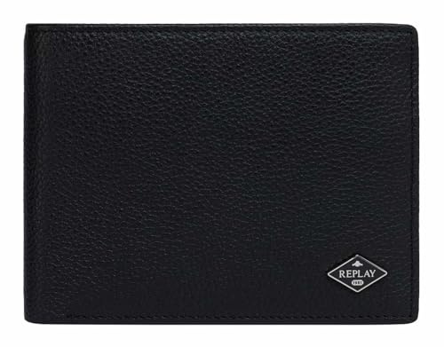 Replay Herren Portemonnaie, Black 0098 (Schwarz), Einheitsgröße