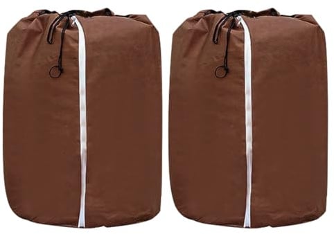 SGZIOO 2 Stück Thermo Topfschutz Pflanzen Winter, 65 X 70cm Winterschutz für Kübelpflanzen mit Kordelzug und Reißverschluss, Pflanzkübel Winterschutz, Thermoschutz Pflanzkübel für Wurzeln Halten Warm