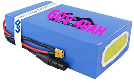 60V 40AH Ebike Battery 60V Large Capacity Replacement Battery Pack for 250W-2500W Electric Scooter E-bike Moped Conversion