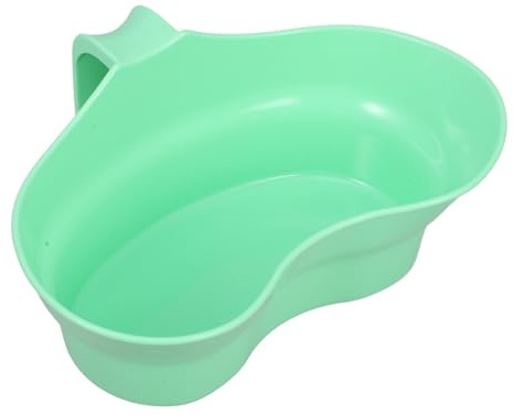 DIYEAH Elderly Care Oral Mouth Wash Cup with Handle, Plastic Vomit Basin for Bedridden Patients, Teeth Cleaning Tooth Brushing Cup, Green Oral Care Basin for Hospital Use