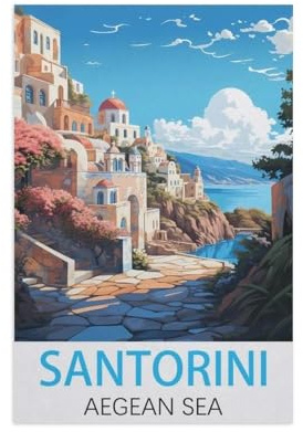 Puzzles Für Erwachsene 1000 Stück，Santorin, Ägäis，Papier puzzlespielspiel Erforschen Sie Kreativität Und Problemlösung（38x26cm）-AM45
