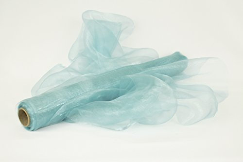 Stoff-Kollektion - Organza Tischläufer Meterware aus Polyester – Filamentfaserrolle 36 cm breit & 9 m lang – Dekoratives Tischband für Hochzeiten, Geburtstage & besondere Anlässe - Türkis