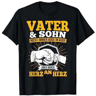 Vater und Sohn TShirt Herz An Herz Vater Sohn Partnerlook T-Shirt