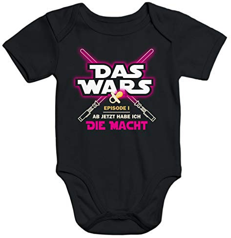 MoonWorks® Baby Body Das Wars ab jetzt Habe ich die Macht schwarz 0-3 Monate