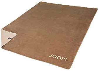 Joop! Plaid Decke Uni Doubleface Cashew-Macchia Baumwolle/Dralon, Maße: 200cm x 150cm, 739384