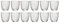 EUPOSIA - set 12 Bicchieri 29 cl, Modello SLOT - colore: Trasparente