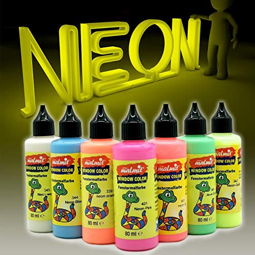 7X Neon Window Color Fenstermalfarben Farben Kreativ Glas Design Fenster