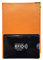 LOLUNA® Porte Carte didentité et permis de Conduire + étui Carte RFID, Petit Format Compact, Fin et Plat en Cuir (Orange/RFID)