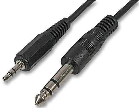 Pro Signal PSG03421 Câble jack stéréo 3,5 mm vers 6,35 mm Noir 250 mm