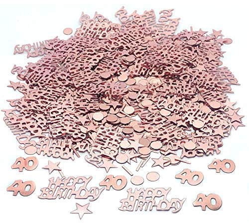 YouU Confettis de table de fête-Décorations de table Scatters Décorations de confettis, 35g / 700pcs (Or rose) (40)
