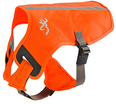 Browning Haustier Pet, Hi Vis Vests for Dogs Sicherheitsweste für Hunde, Safety Orange, Large