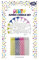 Eurowrap Clairefontaine 12636-GC - Set mit 24 Kerzen (+ 12 Kerzenhalter) sortierte Farben + Deko ''Happy Birthday'', 1 Set, Weiß