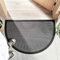 GJBHD Halbrunder Eingang Türmatte,Nicht-Slip Semi-kreisförmigen Teppich,Indoor Outdoor Einfarbig Fußmatte,Bodenmatte,Teppiche Für Patio,Haustür-Hellgrau 50x80cm(20x31inch)