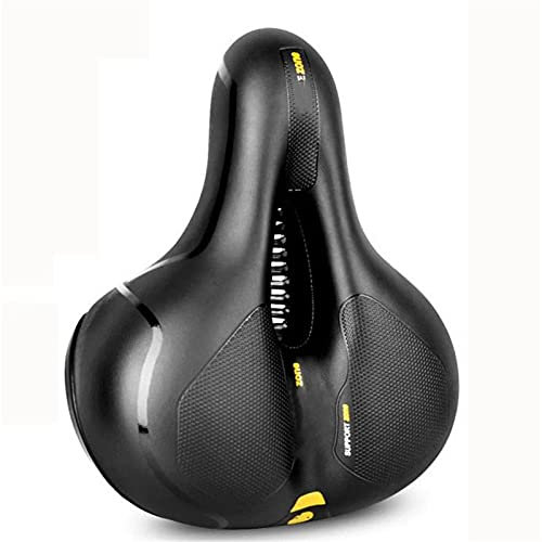 Fahrradsattel Damen Herren - Bequemer Hohl Ergonomisch Breiter Fahrradsitz, Memory Foam Fahrrad Sattel Tourensattel Geeignet Für Spinning, Mountainbike, Rennrad, Usw (Gelb)