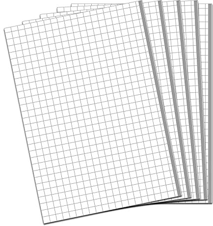 Übertragungsfolie MT80P transparent mit Gitterlinien Application Tape für Plotter PVC Folie Transferfolie zum Verkleben von Vinyl Sticker Aufkleber (5 x Din A4)